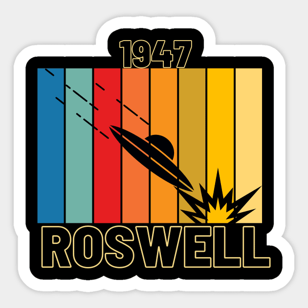 1947 roswell Sticker by Paranormal Almanac